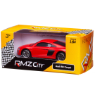 Машина металлическая RMZ City 1:64 Audi R8 Coupe 2019, без механизмов, красный матовый цвет