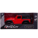 Машина металлическая RMZ City серия 1:32 Jeep Wrangler Rubicon 2021, закрытый верх, красный цвет, двери открываются