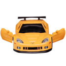 Машина металлическая RMZ City серия 1:32 Chevrolet Corvette C6-R, желтый цвет, двери открываются
