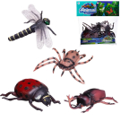 Игровой набор Junfa "Гигантские насекомые" (божья коровка, стрекоза, жук-усач, паук)