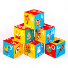 Кубики Мякиши Три Кота Алфавит 6 кубиков размером 10 см