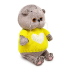 Мягкая игрушка BUDI BASA Кот Басик BABY в свитере с сердцем