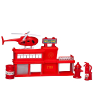 Игровой набор Junfa Пожарная станция (машинка, станция, аксессуары), в коробке