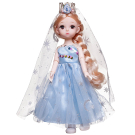 Кукла Junfa Ardana Princess с короной в роскошном голубом платье 2 вида в подарочной коробке 30 см