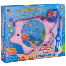 Настольная игра ABtoys Помогаю Папе Рыбалка "Большой улов" розовый аквариум, 2 удочки, 10 рыбок
