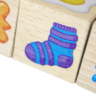 Кубики деревянные на оси Составляем цвета (3 кубика)