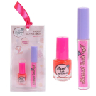 Набор косметики для девочек Зефирка "Будь ярче!" Лак для ногтей детский (розовый) с блеском для губ в наборе