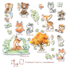 Наклейки декоративные Дрофа-Медиа Лесные животные (30х45 см 2 листа)