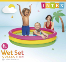 Бассейн надувной детский INTEX "Sunset Glow Pool" 147х33 см. (от 2-х лет) с надувным дном