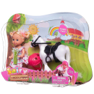 Игровой набор Кукла Defa Sairy Малышка-наездница, белая лошадка, шлем, высота куклы 11 см