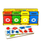 Развивающая игрушка Woodlandtoys Сортер Комодик Убираем комнату 22,5*9