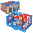Игровой набор Abtoys Счастливые друзья Модульная комната Кухня с мебелью и фигурками животных, 12 предметов, в коробке