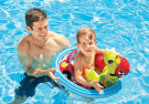 Круг надувной INTEX для малышей с трусами "See-Me Sit Pool Riders"(Зверята-обнимашки), 3-4 года, 3 вида, 77х58см