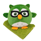Мягкая игрушка Maxitoys Плед Зелёный Совёнок 30 см