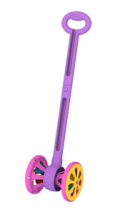 Каталка НОРДПЛАСТ Весёлые колёсики с шариками, фиолетово-розовая