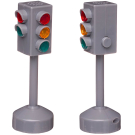 Игровой набор Junfa Светофор и дорожные знаки свет звук на блистере, 26,5х5х29 см.