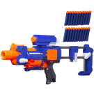 Бластер "Blaze Storm" синий с 20 мягкими пулями, электромеханический, 42.5x24.5x8 см, в коробке