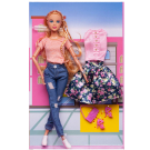 Игровой набор Кукла Defa Lucy Городская модница в футболке и джинсах с дополнительным комплектом одежды 29 см
