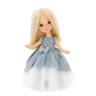 Тканевая кукла Orange Toys Sweet Sisters Mia в голубом платье Вечерний шик на каркасе 32 см