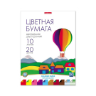 Цветная бумага двусторонняя мелованная в папке ErichKrause, А4, 10 листов, 20 цветов, игрушка-набор для детского творчества