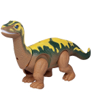 Динозавр Junfa Апатозавр коричневый. Ходит, откладывает яйца, свет, звук.