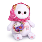 Мягкая игрушка BUDI BASA Кошка Ли-Ли BABY в косыночке и с корзинкой 20 см