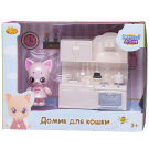 Игровой набор ABtoys Уютный дом Домик для кошки малый. Кухня (гарнитур и другие игровые предметы)