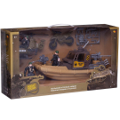 Игровой набор Abtoys Боевая сила Военная техника: патрульный катер, вертолет, мотоцикл, 3 фигурки солдат