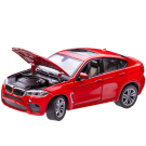 Машина металлическая 1:24 BMW X6M, цвет красный, двери и капот открываются