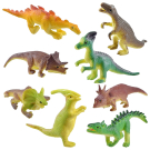 Игровой набор ABtoys Юный натуралист Фигурки-тянучки пластичные "Динозавры", 8 штук