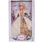 Кукла Defa Lucy Королевский шик в роскошном жемчужно-бежевом с цветами платье и шляпке 29 см