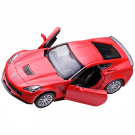 Машина металлическая RMZ City серия 1:32 Chevrolet Corvette Grand Sport, инерционная, цвет красный матовый, двери открываются