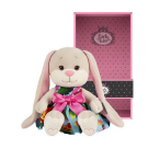Мягкая игрушка Maxitoys Jack&Lin Зайка в Летнем Платьице с Розовым Бантом 20 см