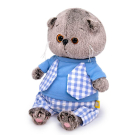 Мягкая игрушка BUDI BASA Кот Басик BABY в голубом костюмчике 20 см