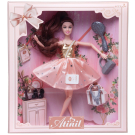 Кукла Junfa Atinil (Атинил) Мой розовый мир в платье со звездочками на юбке, 28см, шатенка
