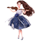 Кукла ABtoys "Вечерний раут" со скрипкой, темные волосы 30см