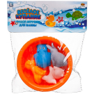 Набор резиновых игрушек для ванной Abtoys Веселое купание Любимые животные 4 фигурки и ванночка