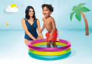 Бассейн надувной детский INTEX Rainbow Baby Pool (Радужный) 1-3 года 86смx25см