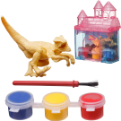 Набор для творчества Junfa Сказочный замок с секретами. Динозавр с красками и кисточкой, дисплей 18 шт