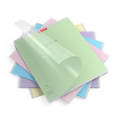Тетрадь ErichKrause Классика CoverPrо с пластиковой обложкой на скобе,А5+, 12 листов, клетка, MIX-PACK