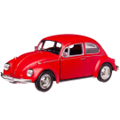 Машина металлическая RMZ City серия 1:32 Volkswagen Beetle 1967, красный матовый цвет, двери открываются