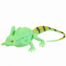 Фигурка Abtoys Юный натуралист Рептилии Хамелеон ярко-зеленый с полосатым хвостом, термопластичная резина