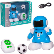 Робот на радиоуправлении JUNFA Футболист с пультом управления голубой