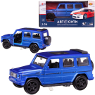 Машинка металлическая Abtoys АвтоСити 1:36 Внедорожник классический инерционный с открывающими передними дверцами синий свет звук