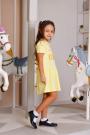 Платье для девочки Единорожка короткий рукав 4-6 лет