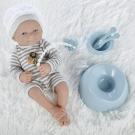 Пупс JUNFA Pure Baby 35см в комбинезоне и шапочке