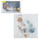 Пупс JUNFA Pure Baby 35см в кофточке, штанишках и шапочке, в коробке