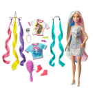 Кукла Mattel Barbie Радужные волосы со съемными разноцветными прядями