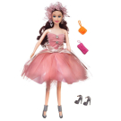 Кукла Junfa Atinil (Атинил) Модный показ (в розовом платье с воздушной юбкой) в наборе с аксессуарами, 28см