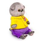 Мягкая игрушка BUDI BASA Кот Басик BABY в курточке с сердечками